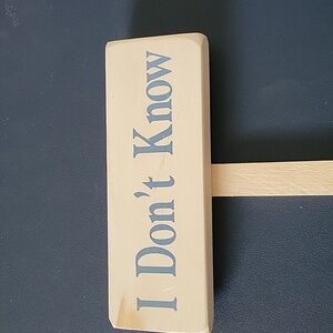 Knock On Wood Garden Stake Sign